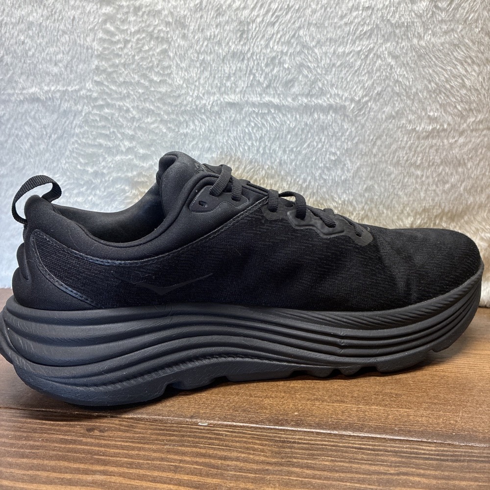 Hoka One Gaviota 5 Men's Size 12 2E Wide Triple Black Bblc Running Hiking Shoes - Picture 9 of 12